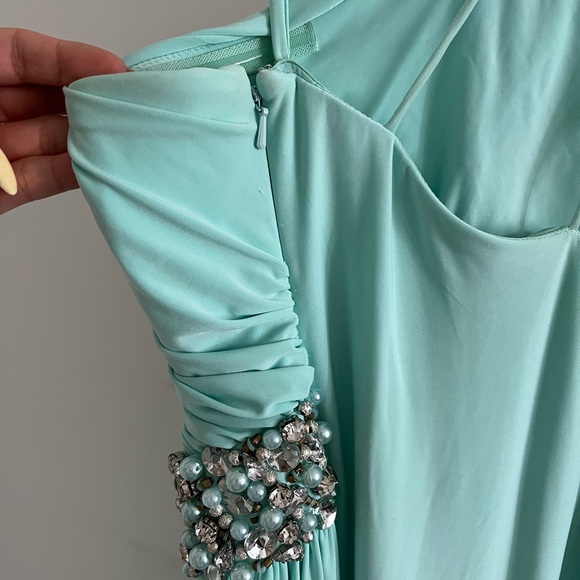 Aqua Jeweled Gown - Picture 12 of 12
